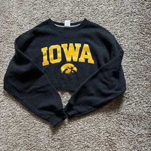 Iowa cropped sweatshirt.